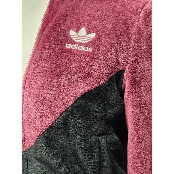 Adidas Cranberry/Purple and Black Sports Logo Monogram Jacket - Picture 5 of 7